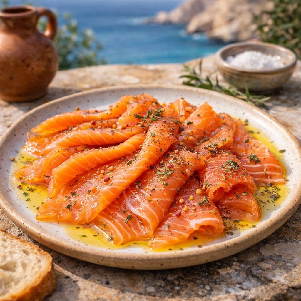 Marinated salmon