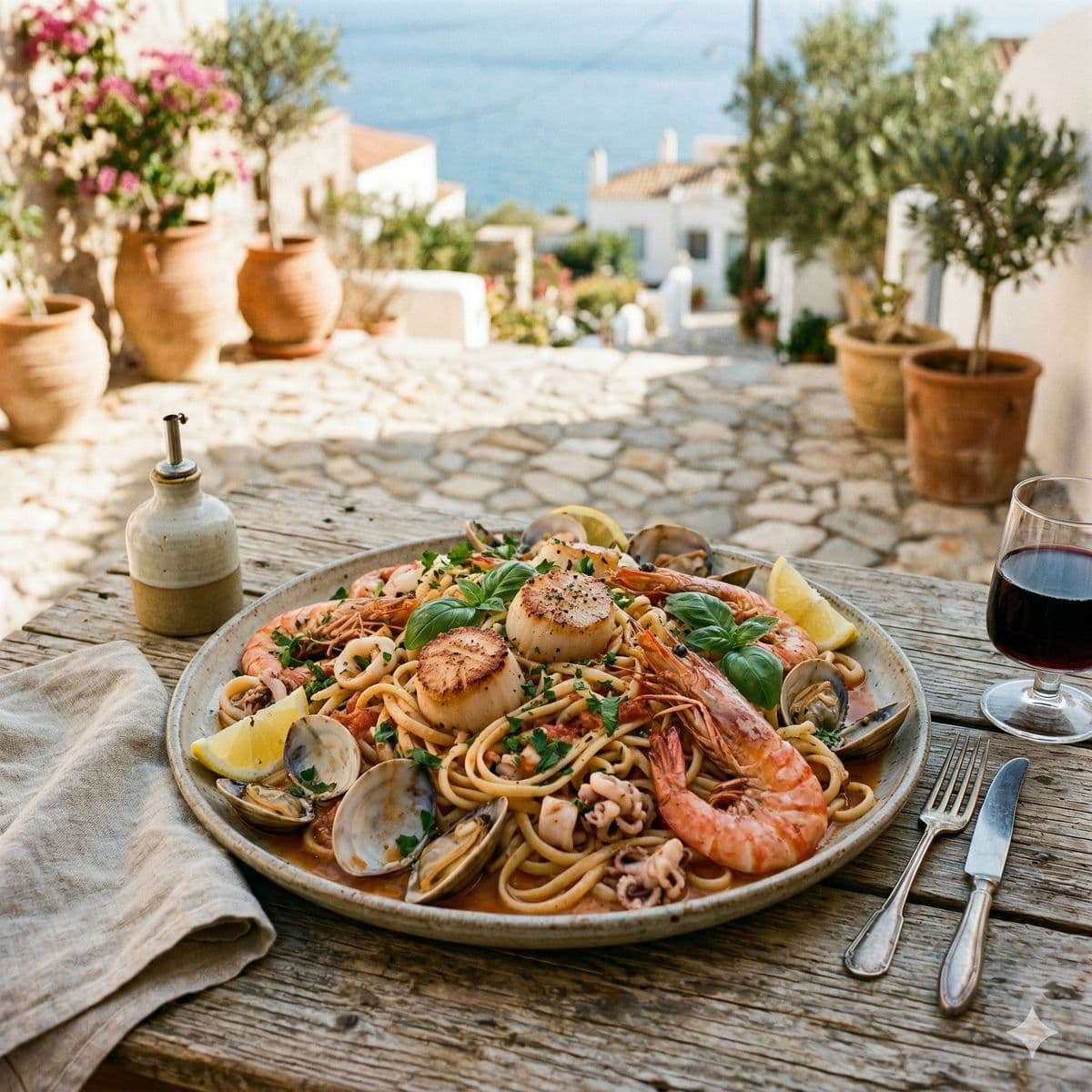 Pasta / risotto with seafood